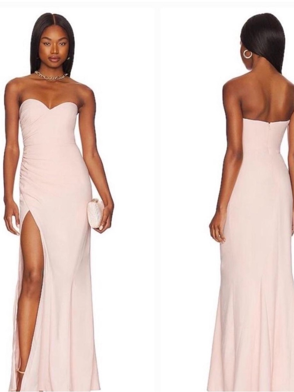 Lovers + Friends Kim Gown in Blush